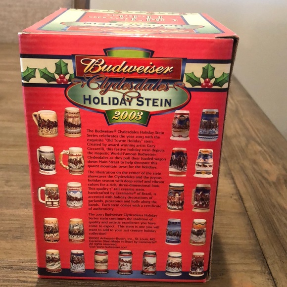 Budweiser Clydesdales Holiday Stein 2003 - Picture 2 of 6